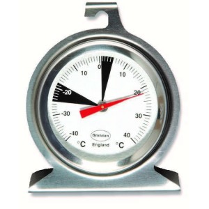 Stainless steel dial freezer/fridge thermometer - 50 mm